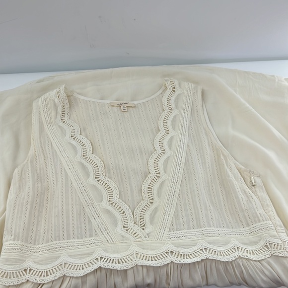 Mystree Lace Trim Deep V Dress - Picture 3 of 7